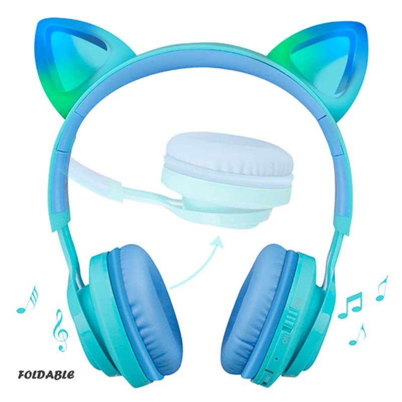 electronic bluetooth cat-ear earphones for children in the Middle East, Kuwait, Qatar and Saudi Arabia